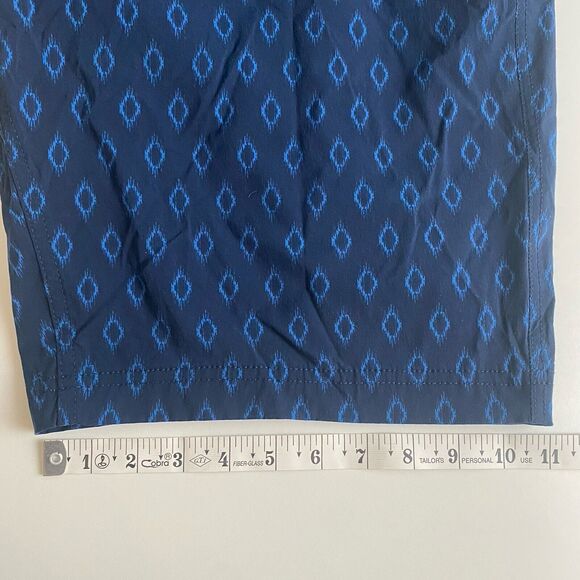 Eddie Bauer Travex Guide Pro Mens Shorts Size 38 Blue Pattern Outdoor 9” Hike - Picture 6 of 13